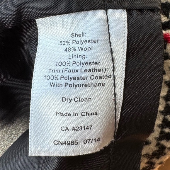 Talbots Vintage Houndstooth Plaid Wool Blend Pencil Skirt Office Holiday Size 4 - Picture 5 of 5